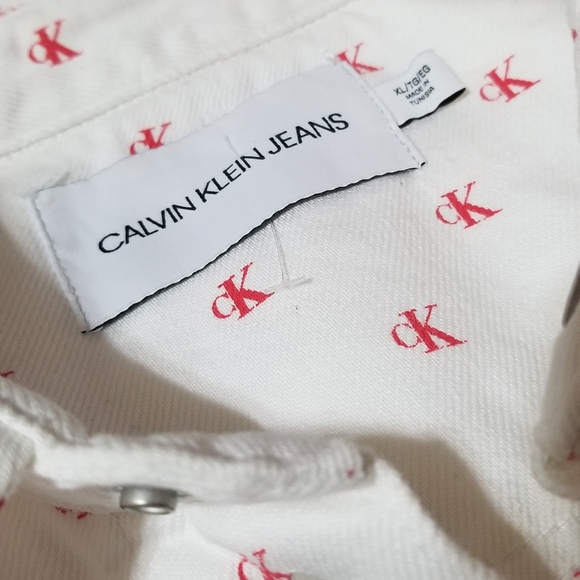 SOLD-CALVIN KLEIN Denim Jean Jacket-XL - Picture 4 of 5